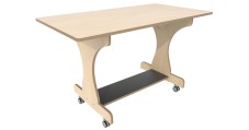 Hoogzit tafel L120 x B64 cm Berken Tangara Groothandel voor de Kinderopvang Kinderdagverblijfinrichting